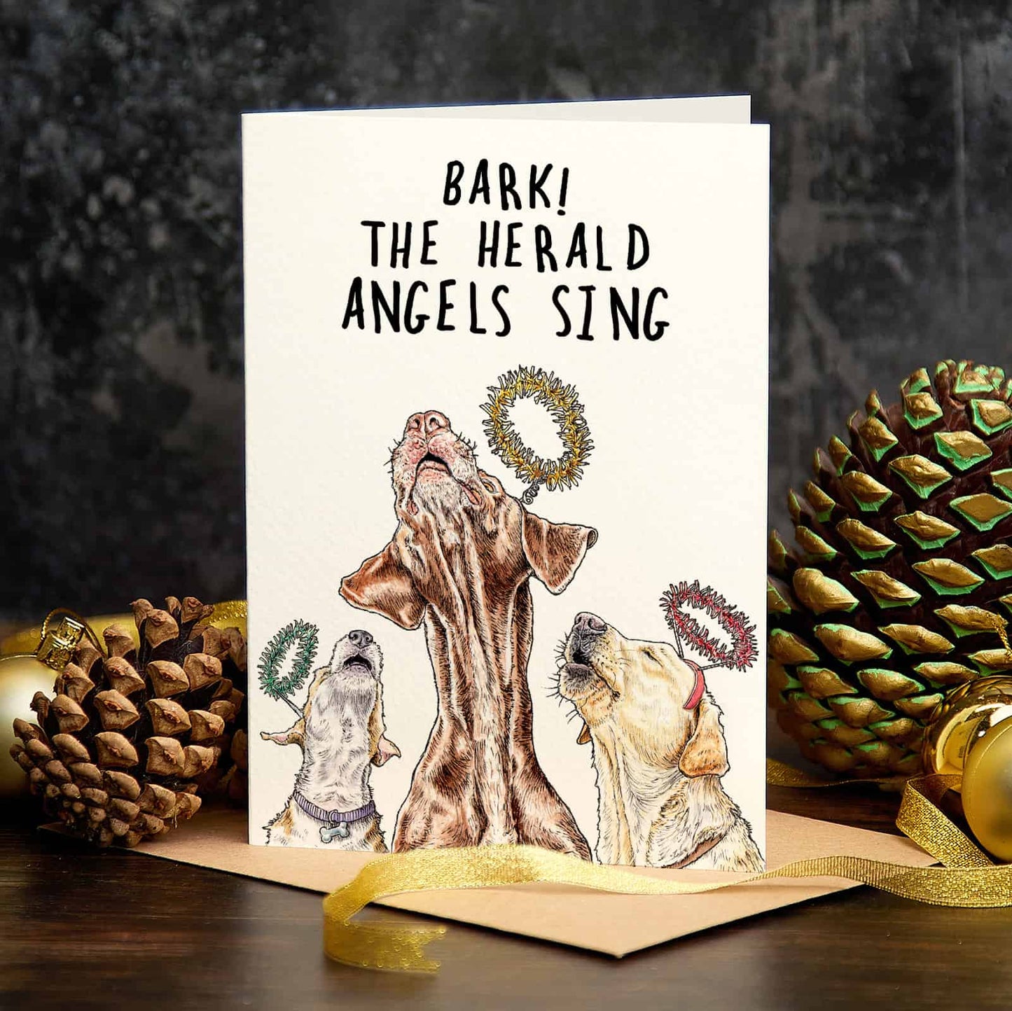 Bark Angels Card - Holiday Card - Christmas Card