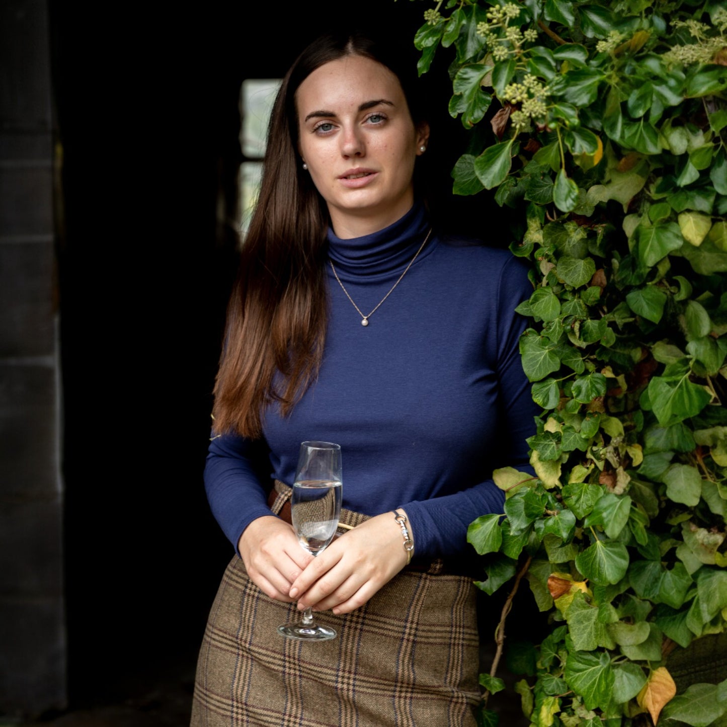Ginger & Jardine Luxe Roll Neck Navy