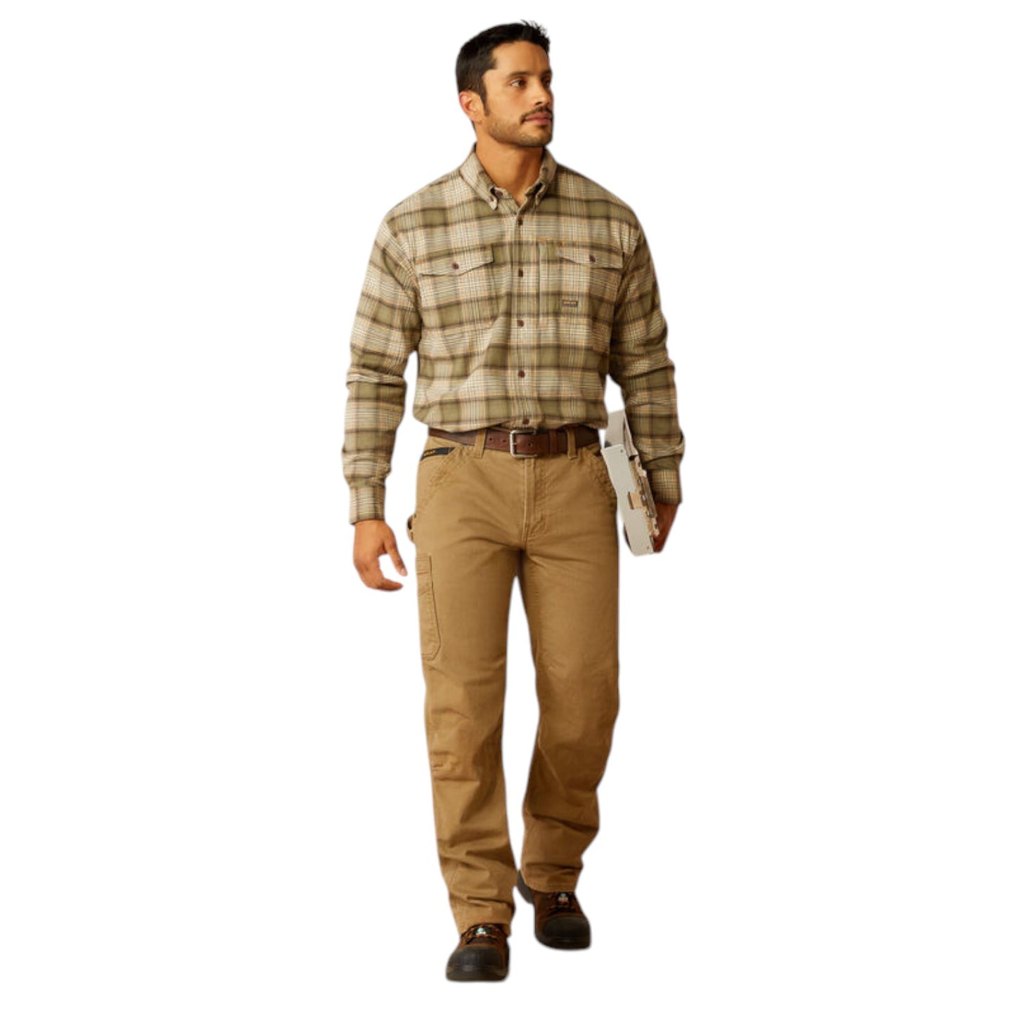 Ariat Men's Rebar Flannel Shirt Deep Linchin full