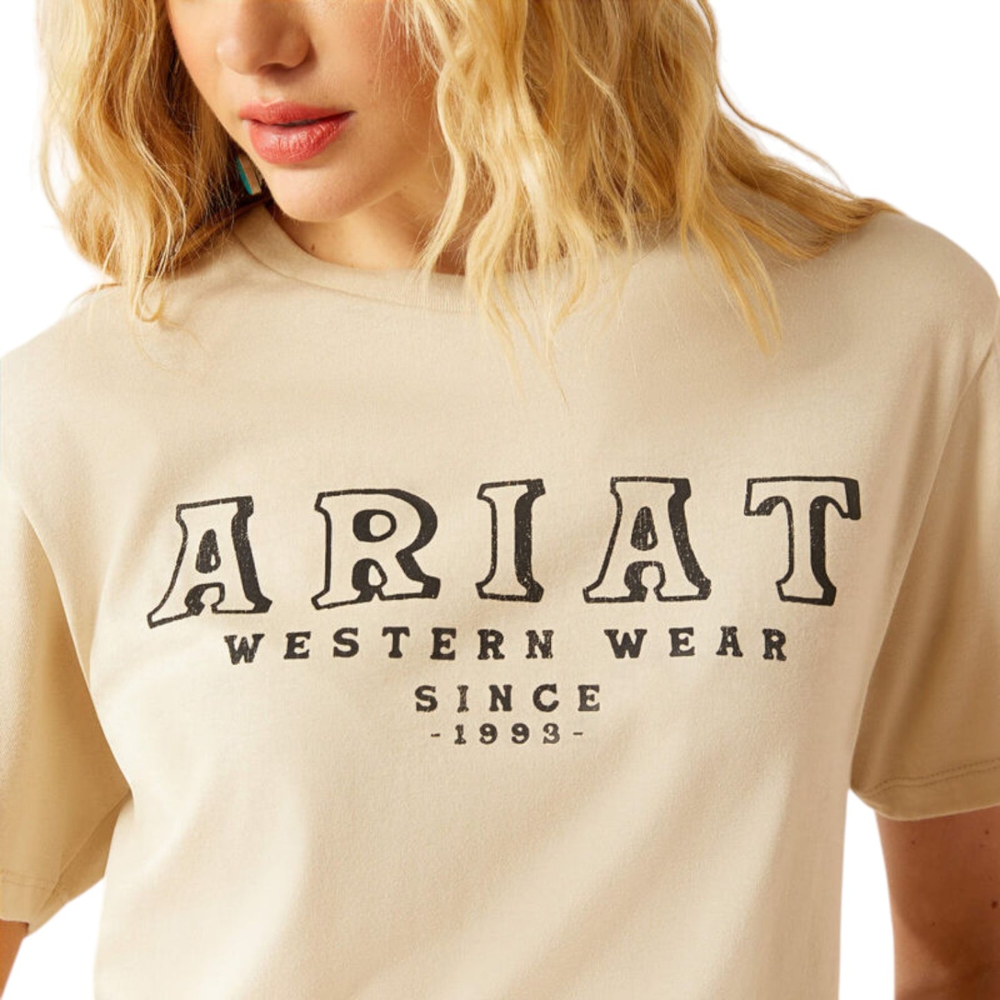 Ariat Western Wear T-Shirt Natural close up