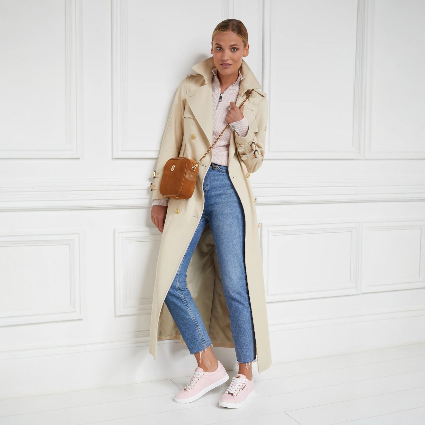 Holland Cooper Chelsea Court Trainer Pink