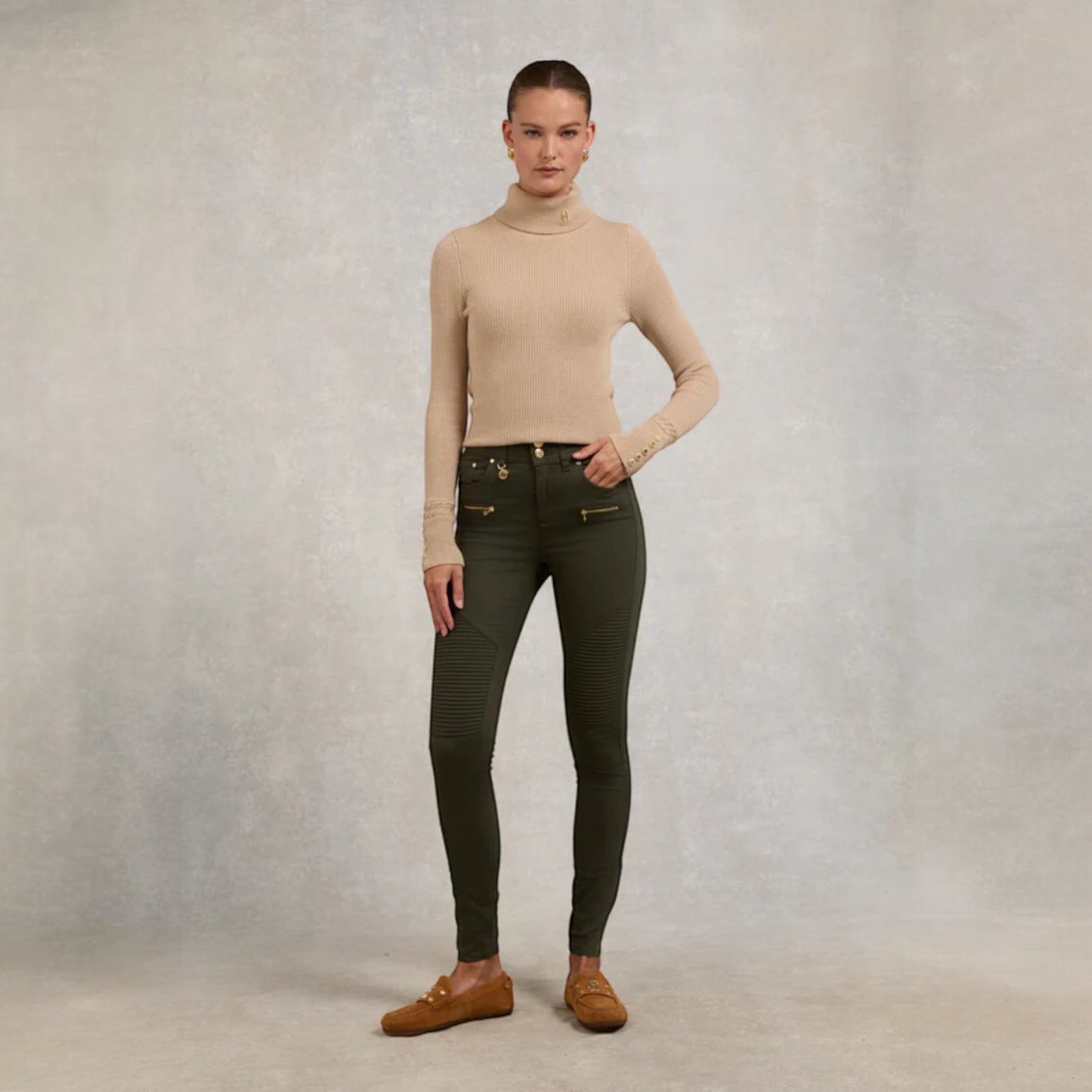 Holland Cooper Biker Jean Hunter Green
