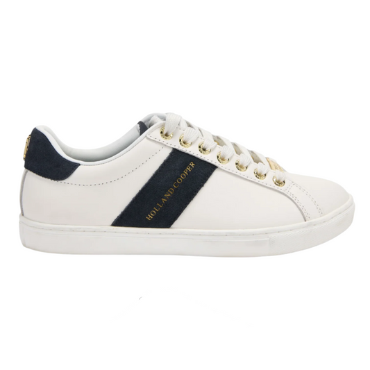 Holland Cooper Knightsbridge Court Trainer White Navy