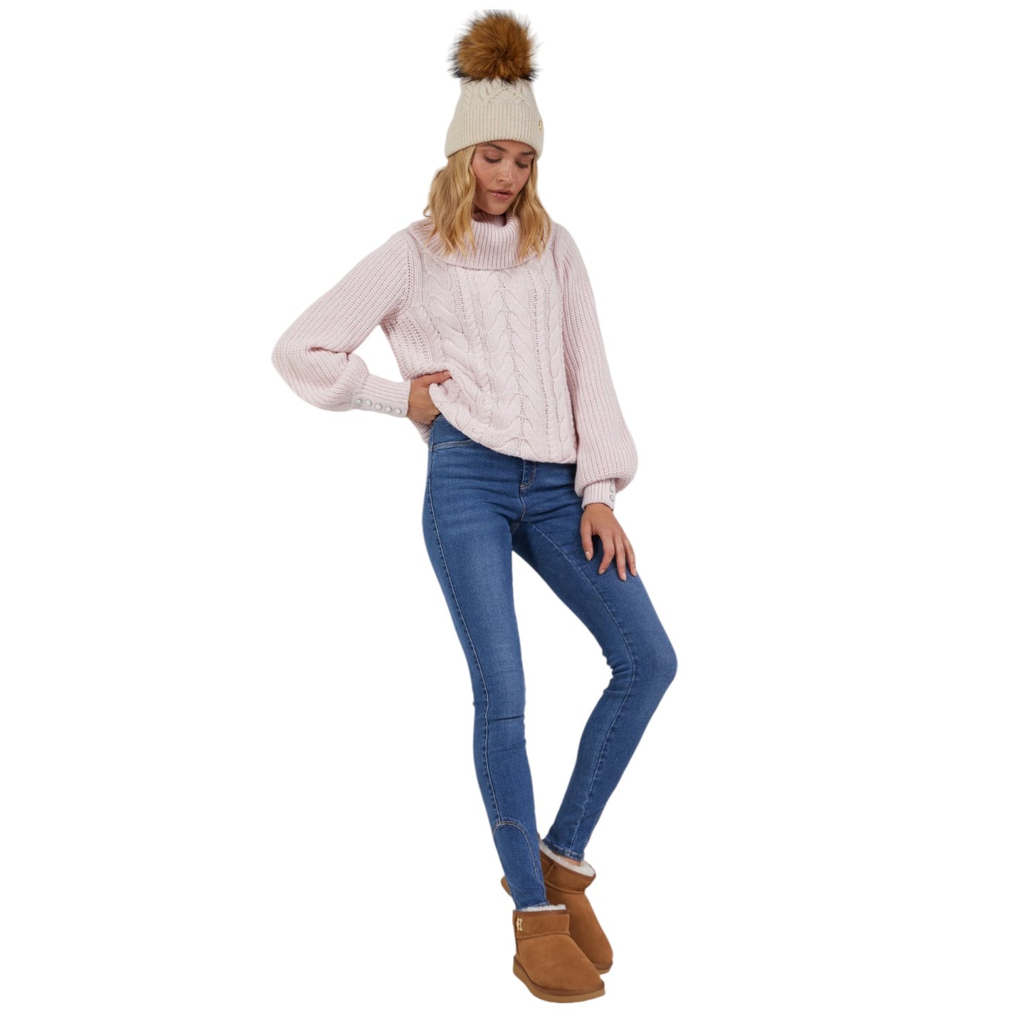Holland Cooper Ultra Mini Shearling Boot Tan
