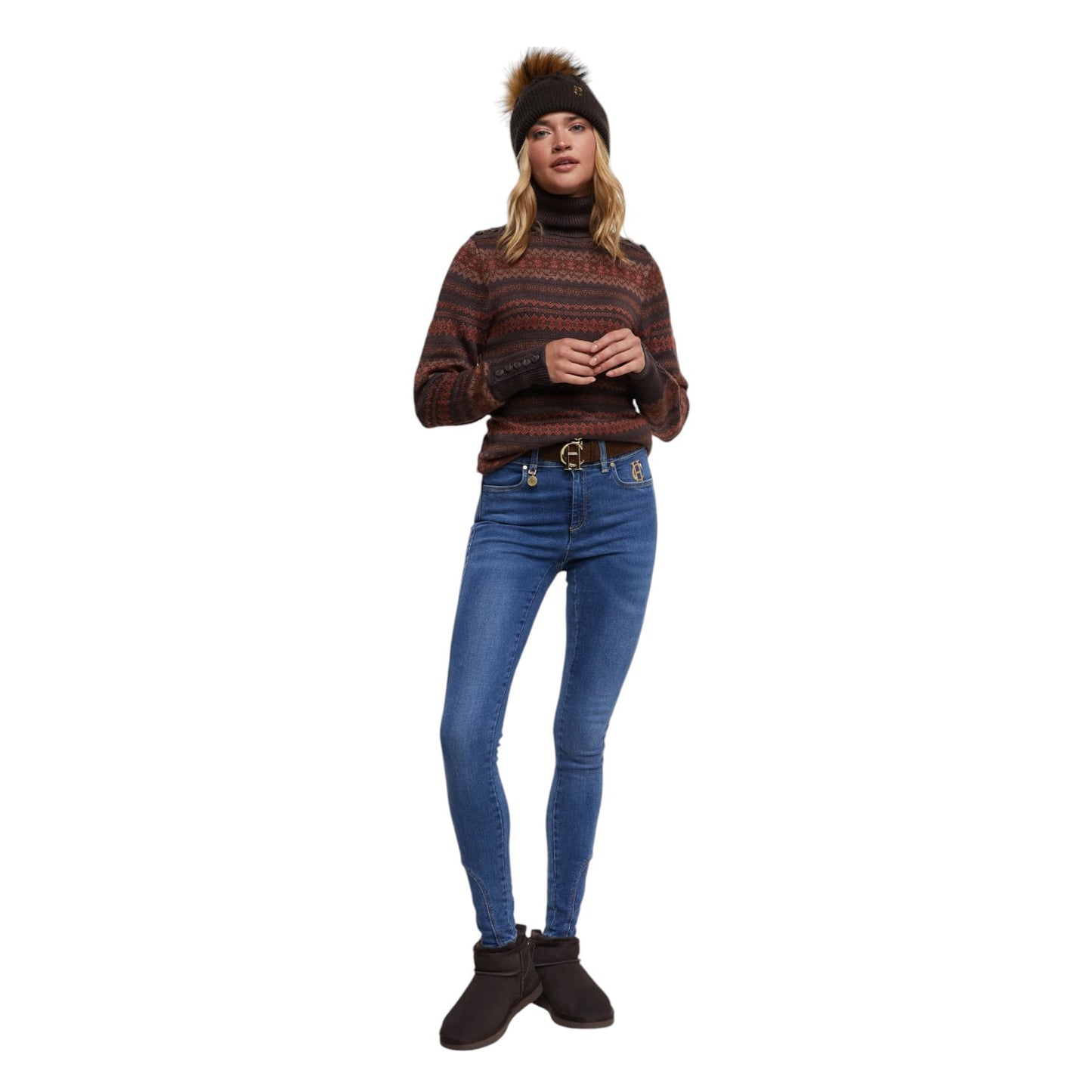 Holland Cooper Ultra Mini Shearling Boot Chocolate