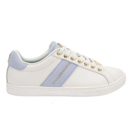 Holland Cooper Knightsbridge Court Trainer White Smokey Blue