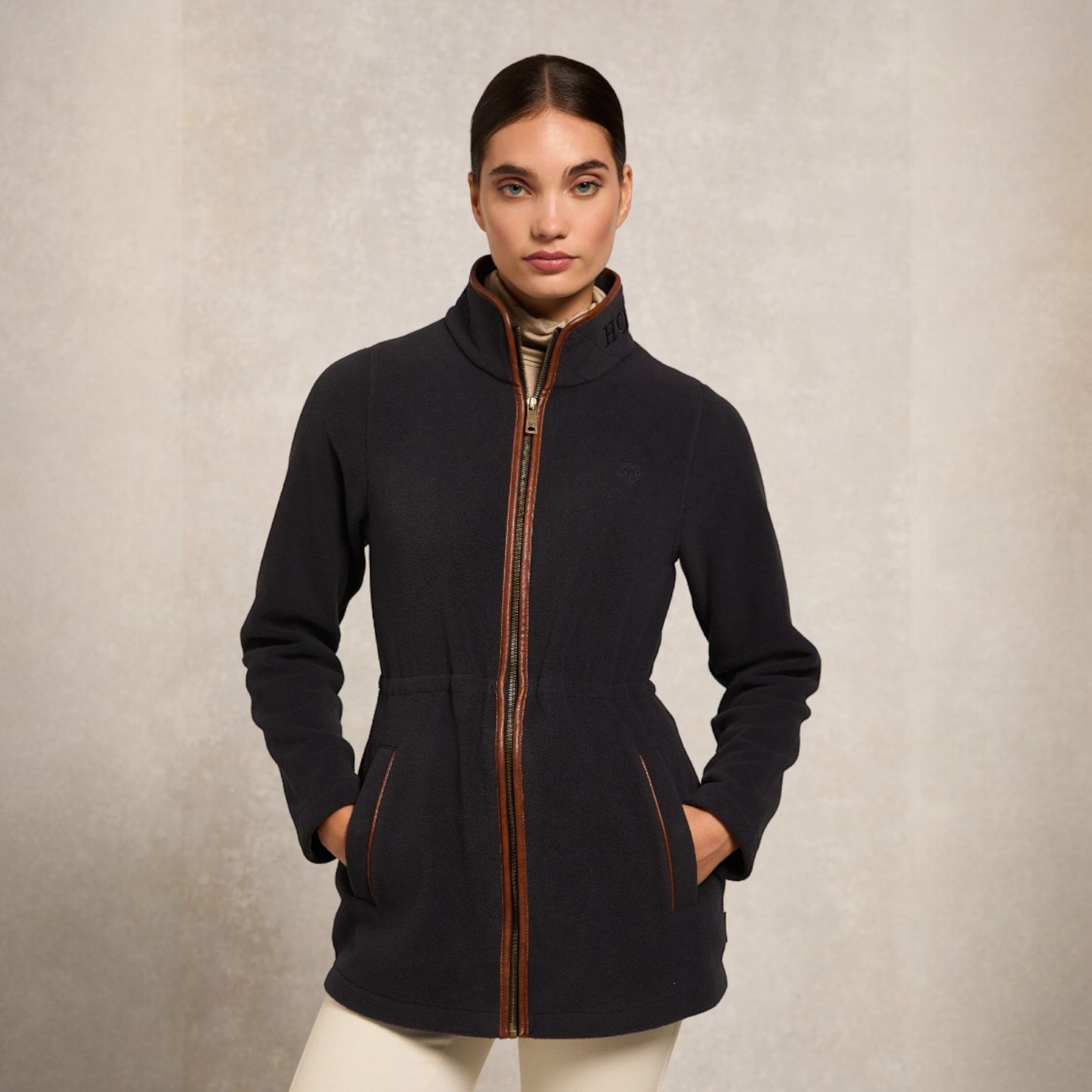 Holland Cooper Country Longline Fleece Ink Navy