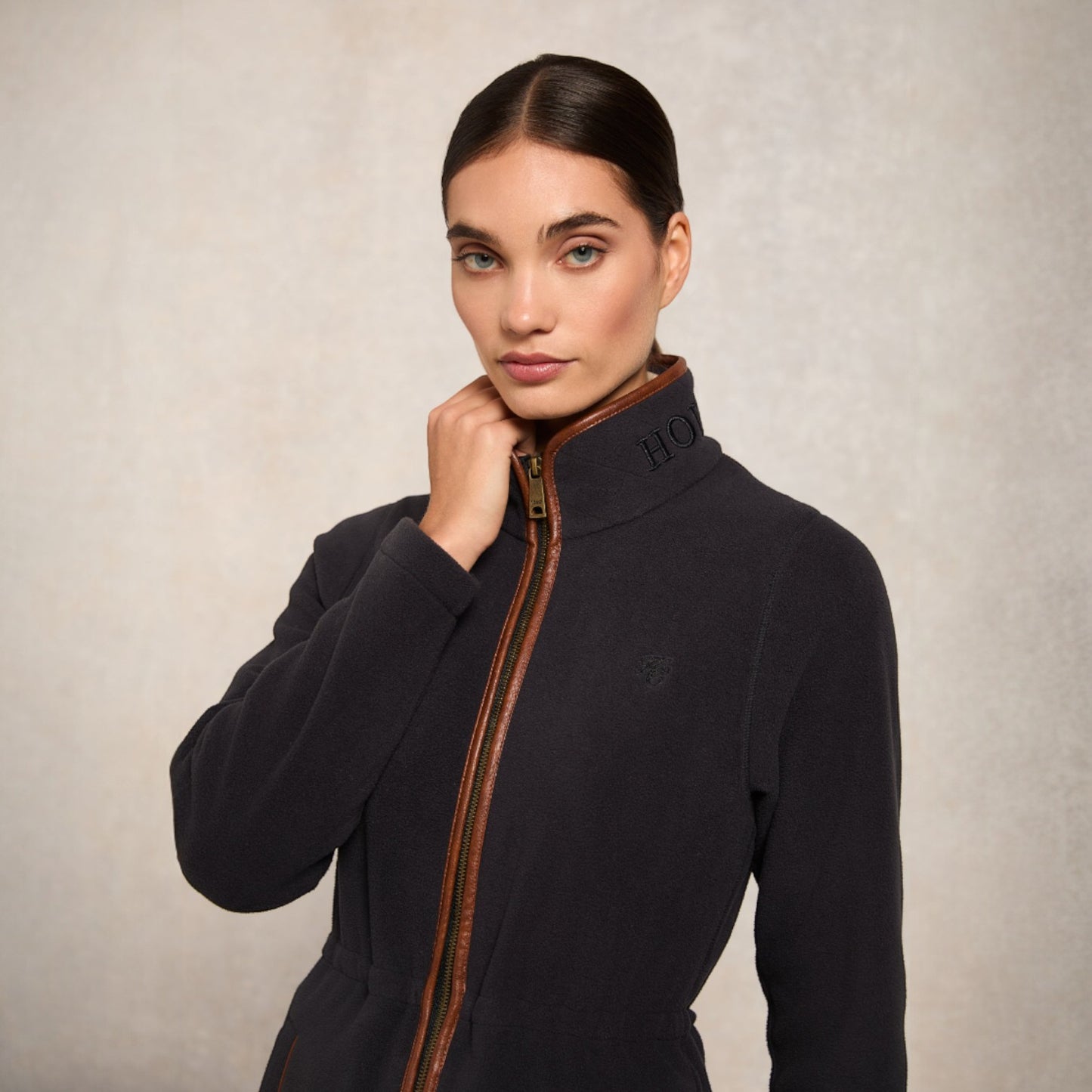 Holland Cooper Country Longline Fleece Ink Navy