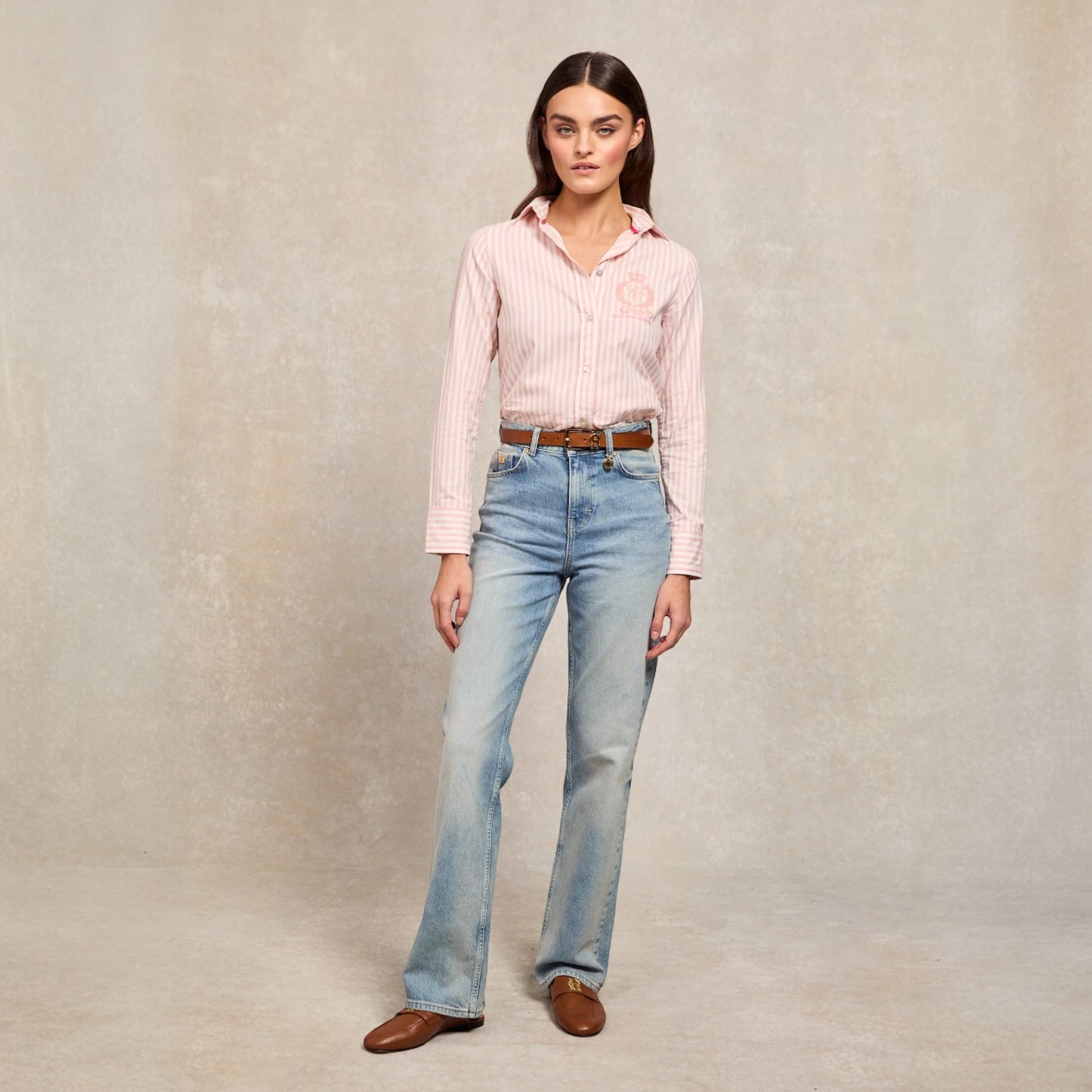 Holland Cooper Classic Button Down Shirt Pink