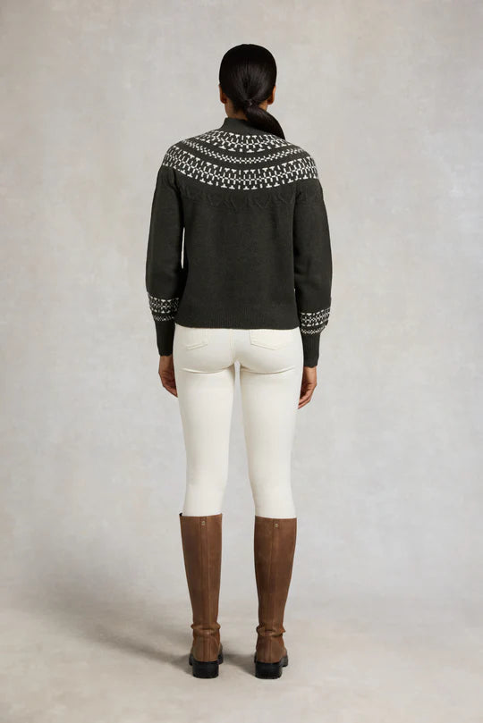 Holland Cooper Elodie Roll Neck Knit Forest Green