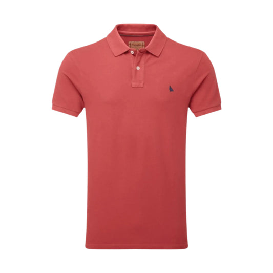 Schoffel St Ives Garment Dyed Polo Shirt Slate Red