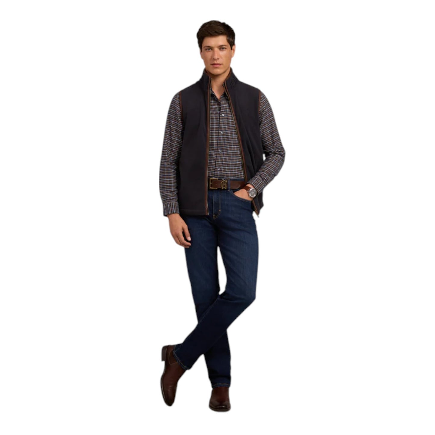 Holland Cooper Men's Country Fleece Gilet Ink Navy