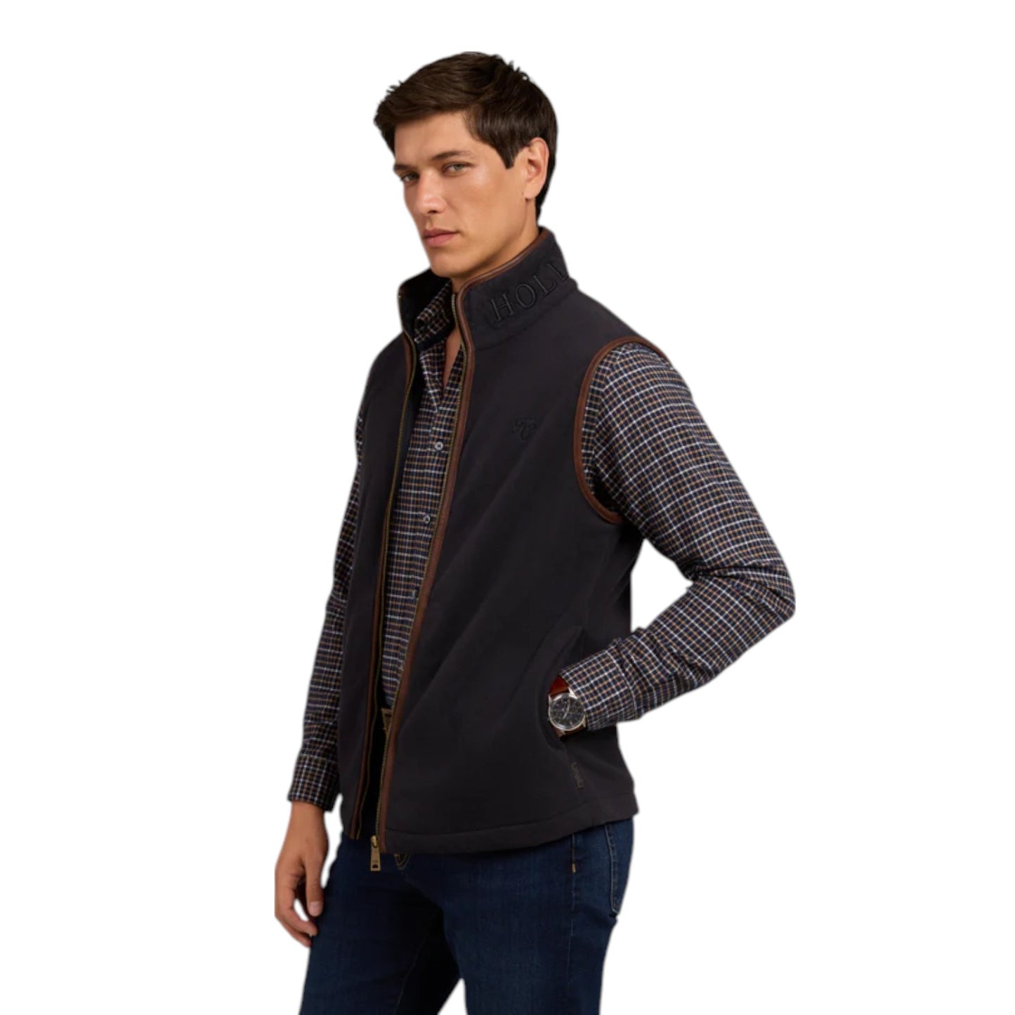 Holland Cooper Men's Country Fleece Gilet Ink Navy