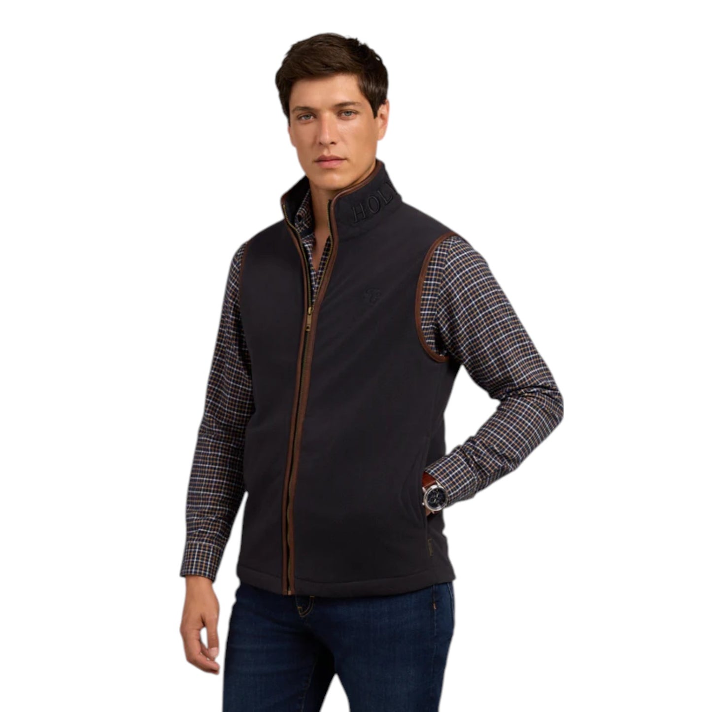 Holland Cooper Men's Country Fleece Gilet Ink Navy
