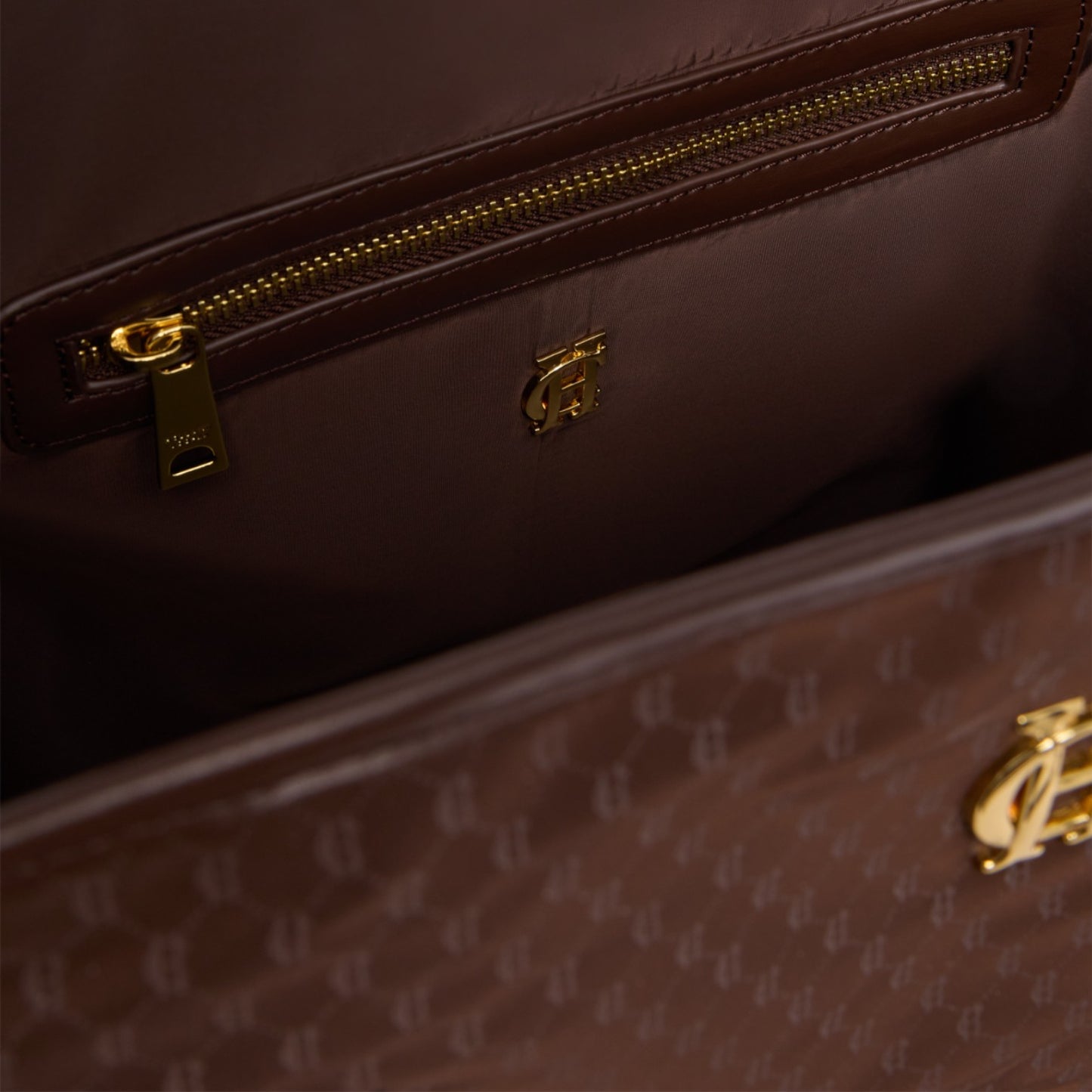 Holland Cooper Cheltenham Tote Bag Chocolate Monogram