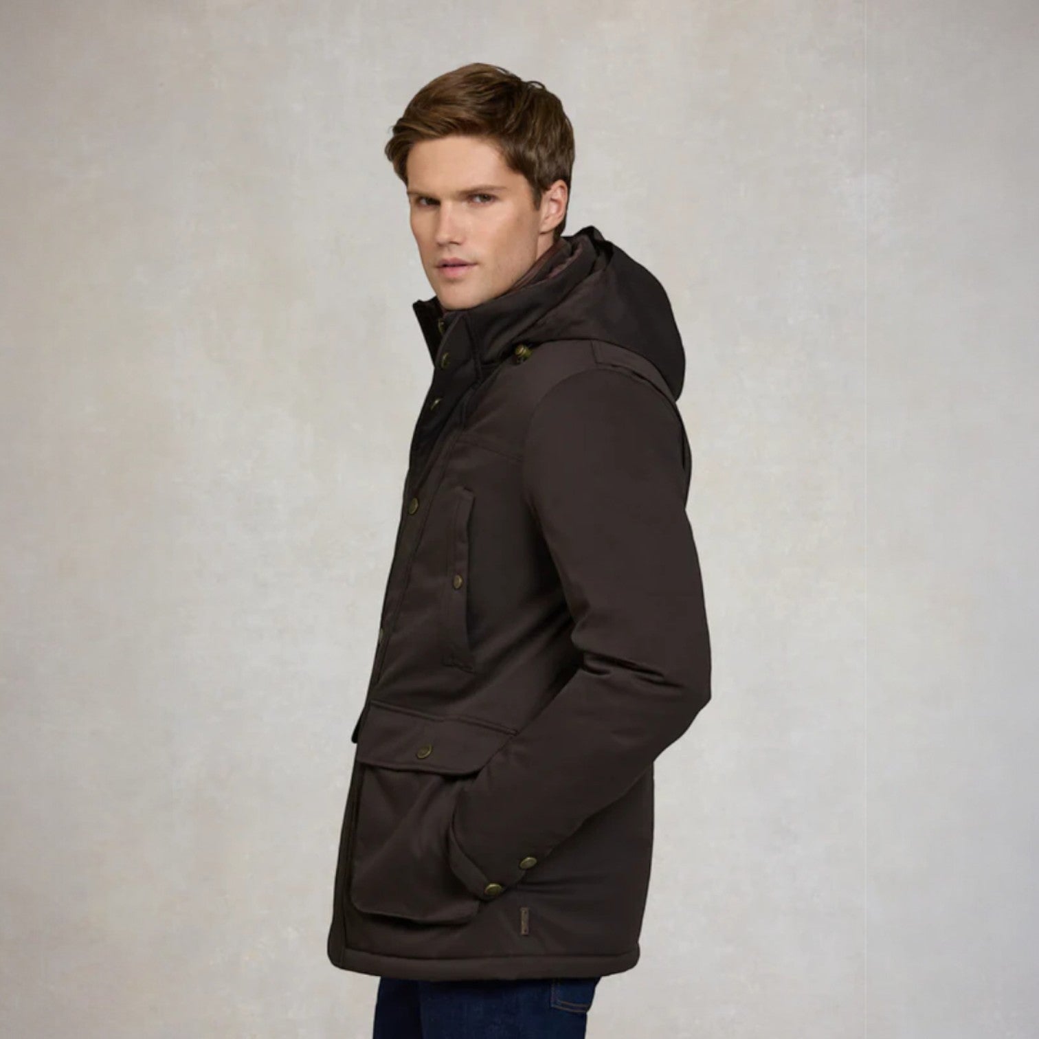 Holland Cooper Men's Stamford Field Coat Chocolate