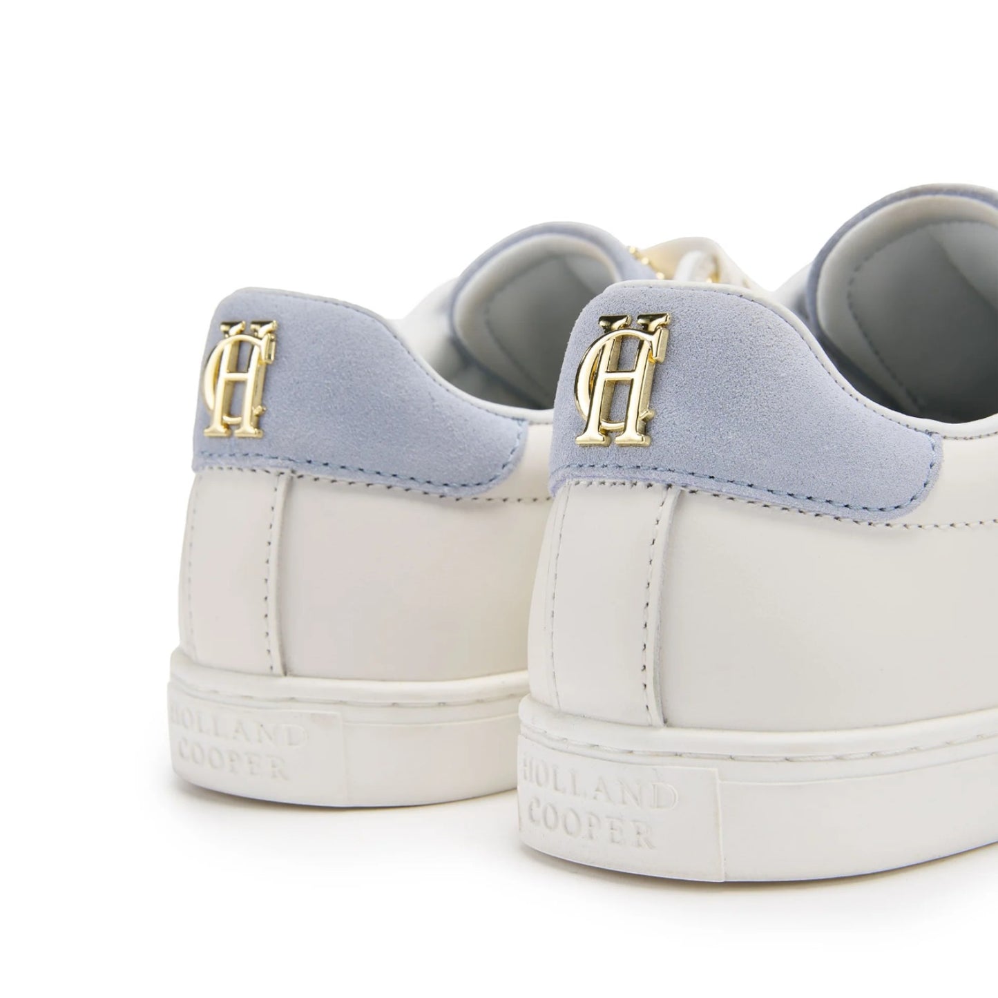 Holland Cooper Knightsbridge Court Trainer White Smokey Blue