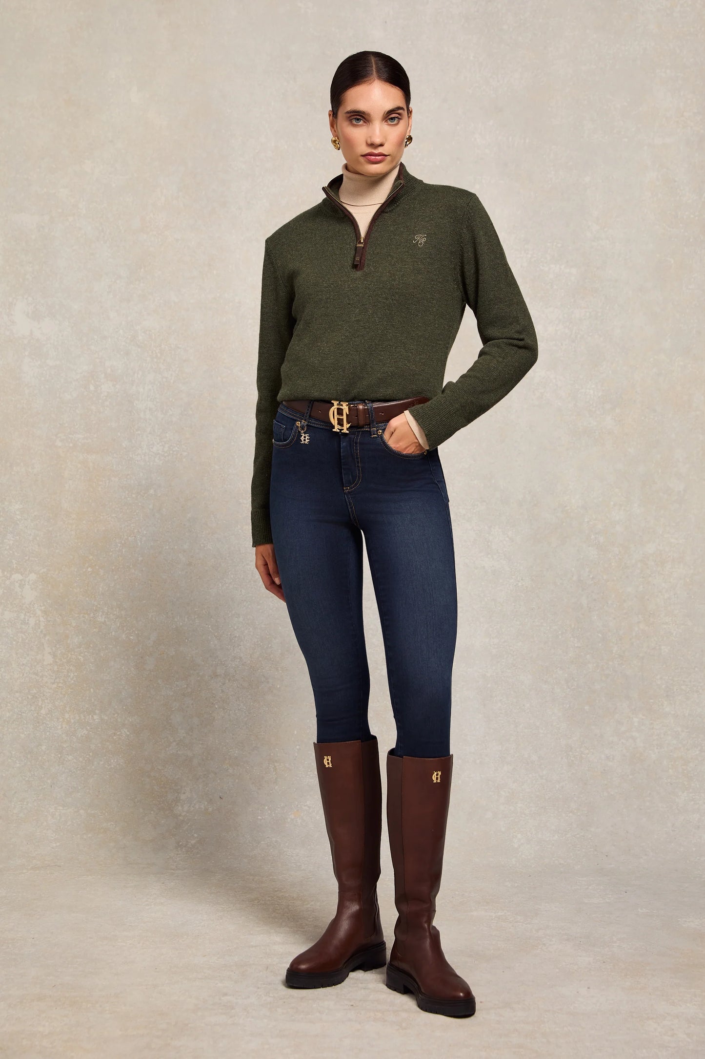 Holland Cooper Contour Skinny Jean Deep Indigo