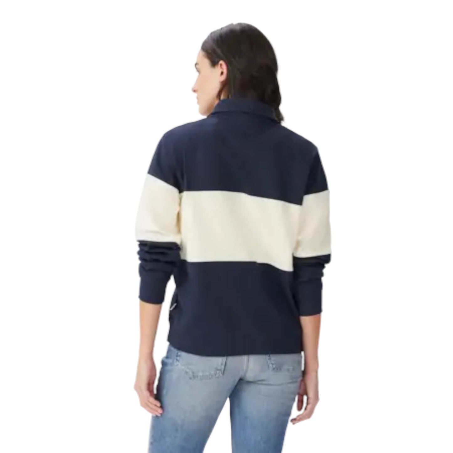 R.M. Williams Trickett Panel Sweatshirt Navy Ivory