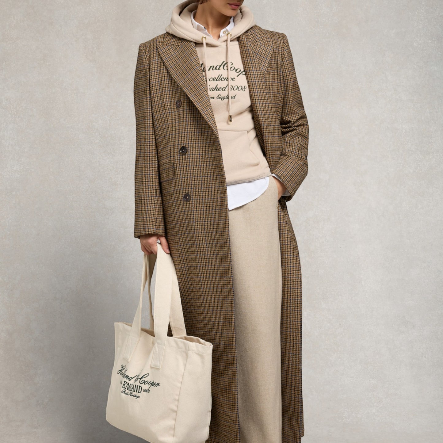 Holland Cooper Ivy League Hoodie Stone
