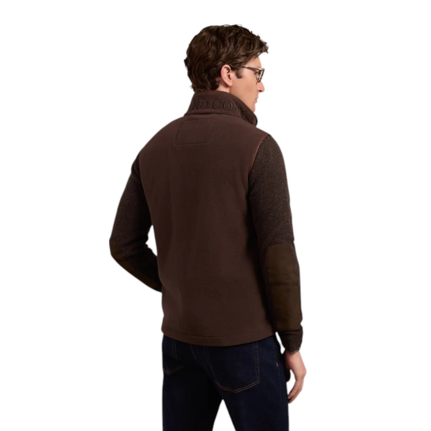 Holland Cooper Men's Country Fleece Gilet Chocolate