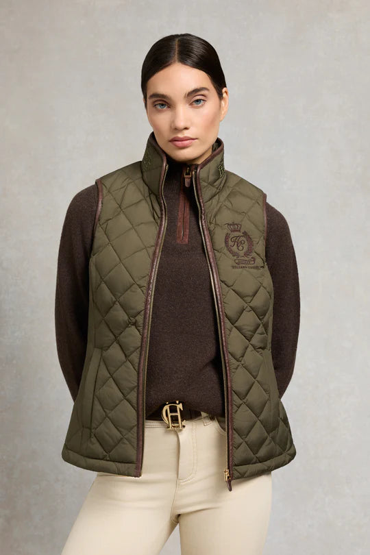 Holland Cooper Lightweight Country Gilet Khaki