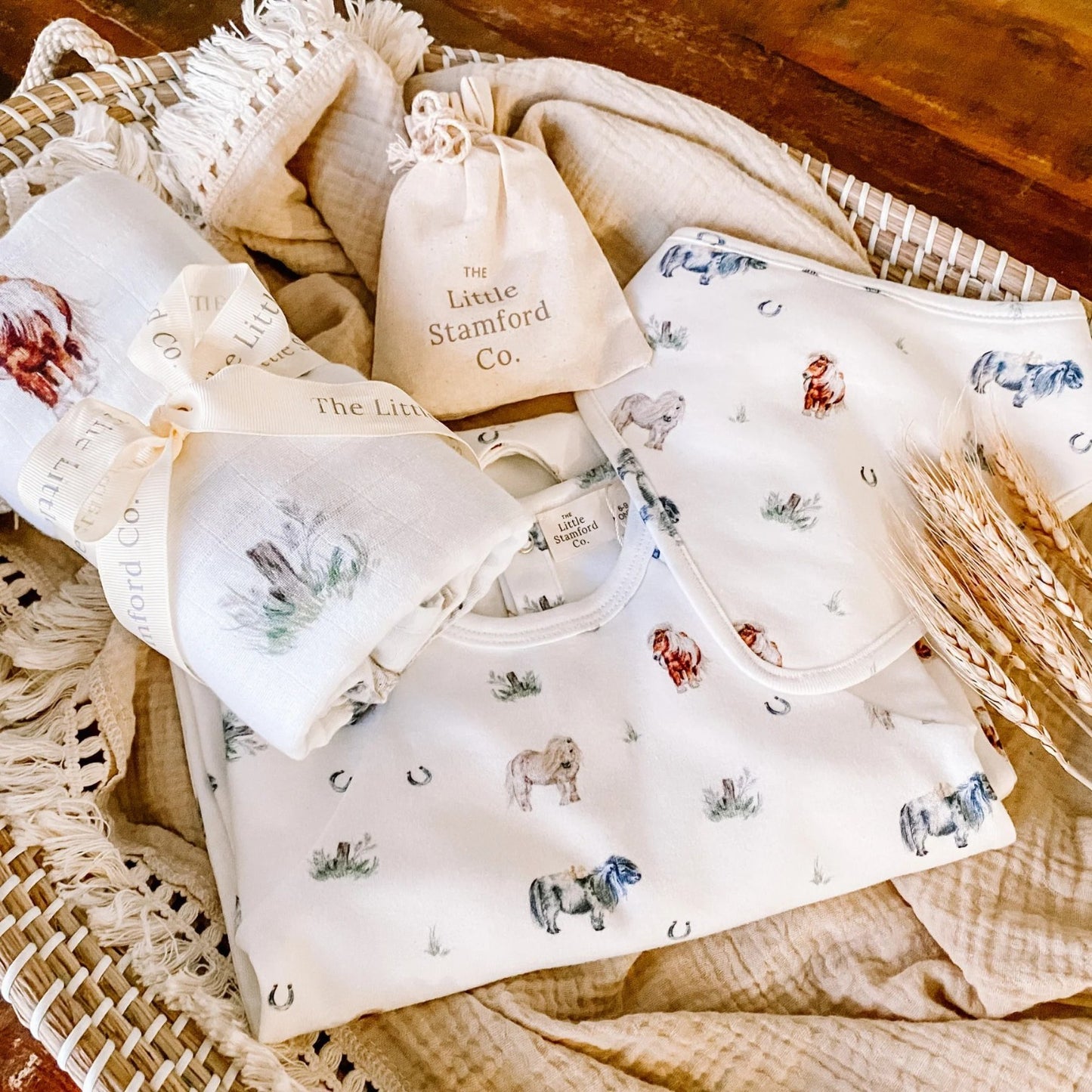 The Little Stamford Co. Pony Baby Sleepsuit