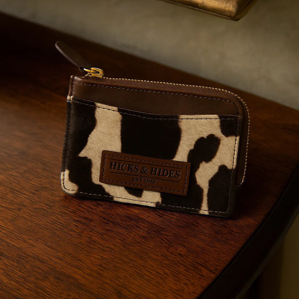 Hicks And Hides Bibury Coin Purse - Cowprint
