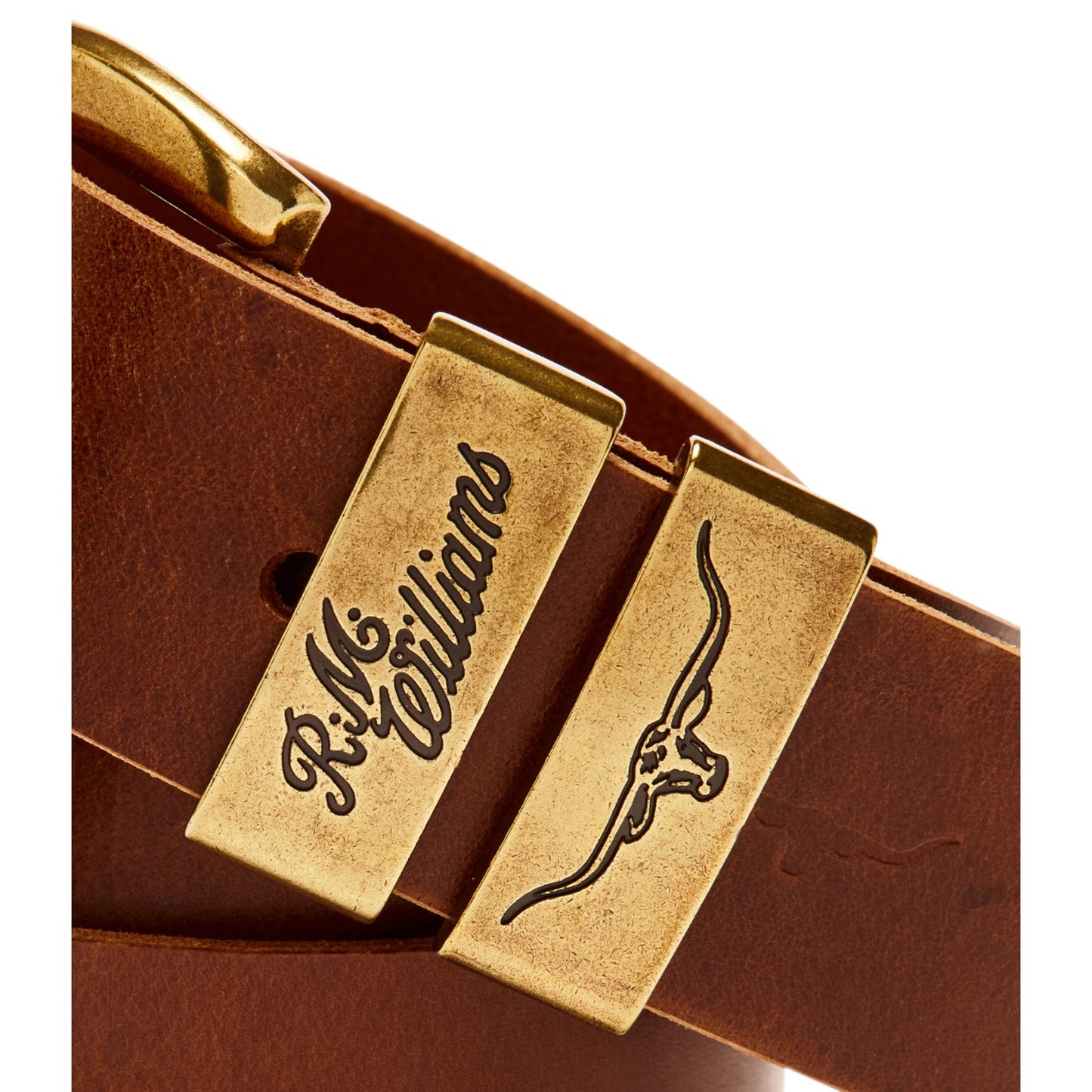 R.M.Williams Drover Belt Mid Brown