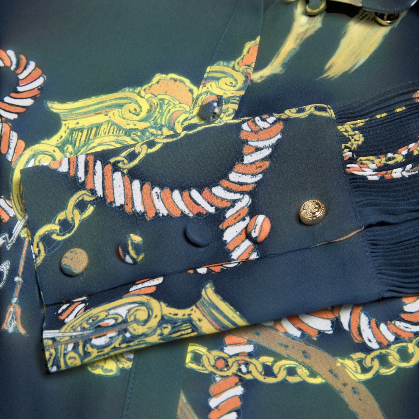 Holland Cooper Beau Shirt Navy Horse Print