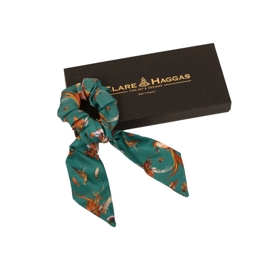 Clare Haggas Grouse Misconduct Scrunchie Teal