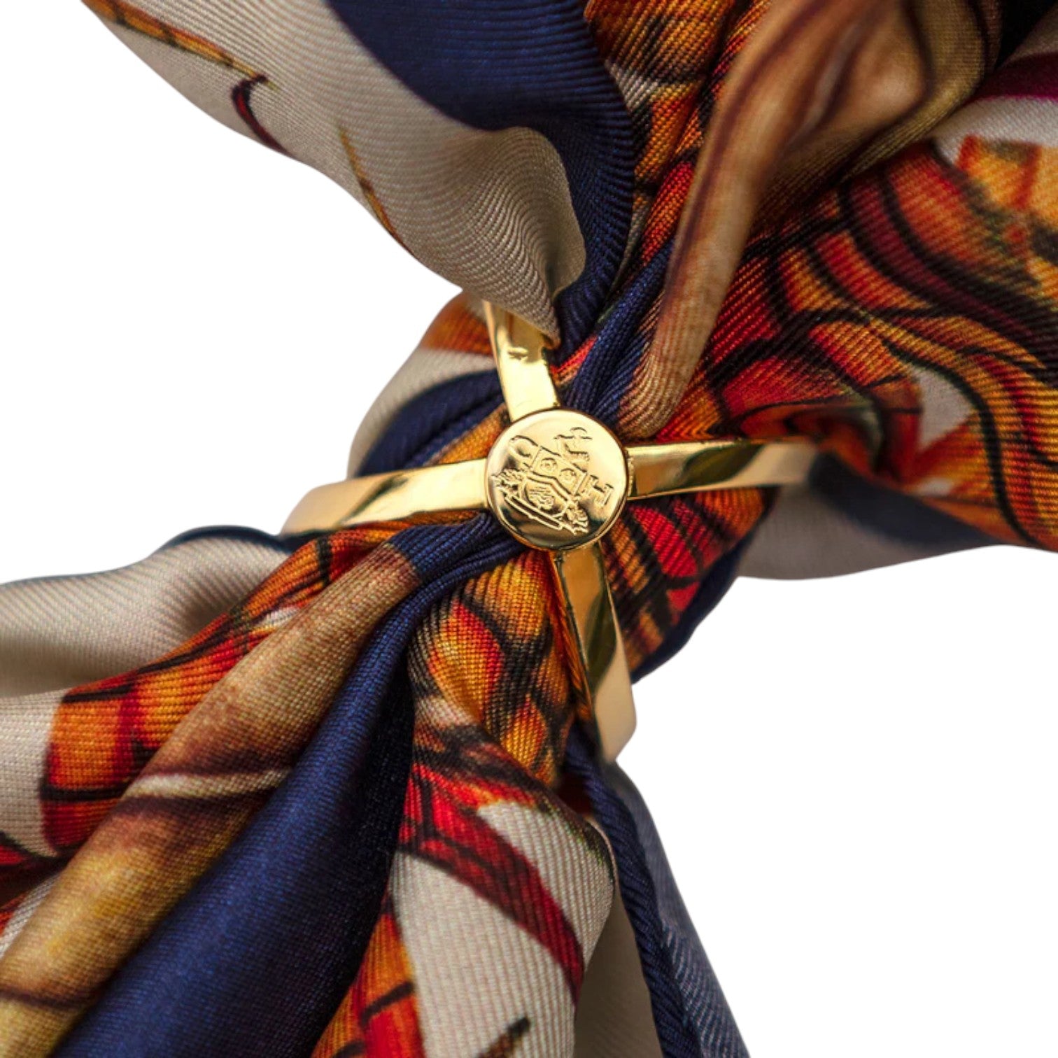 Clare Haggas Classic Scarf Ring Gold Finish
