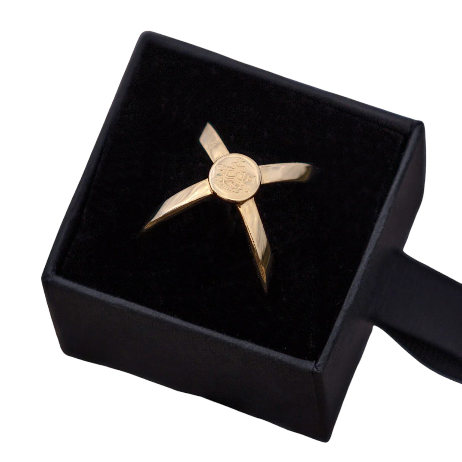 Clare Haggas Classic Scarf Ring Gold Finish