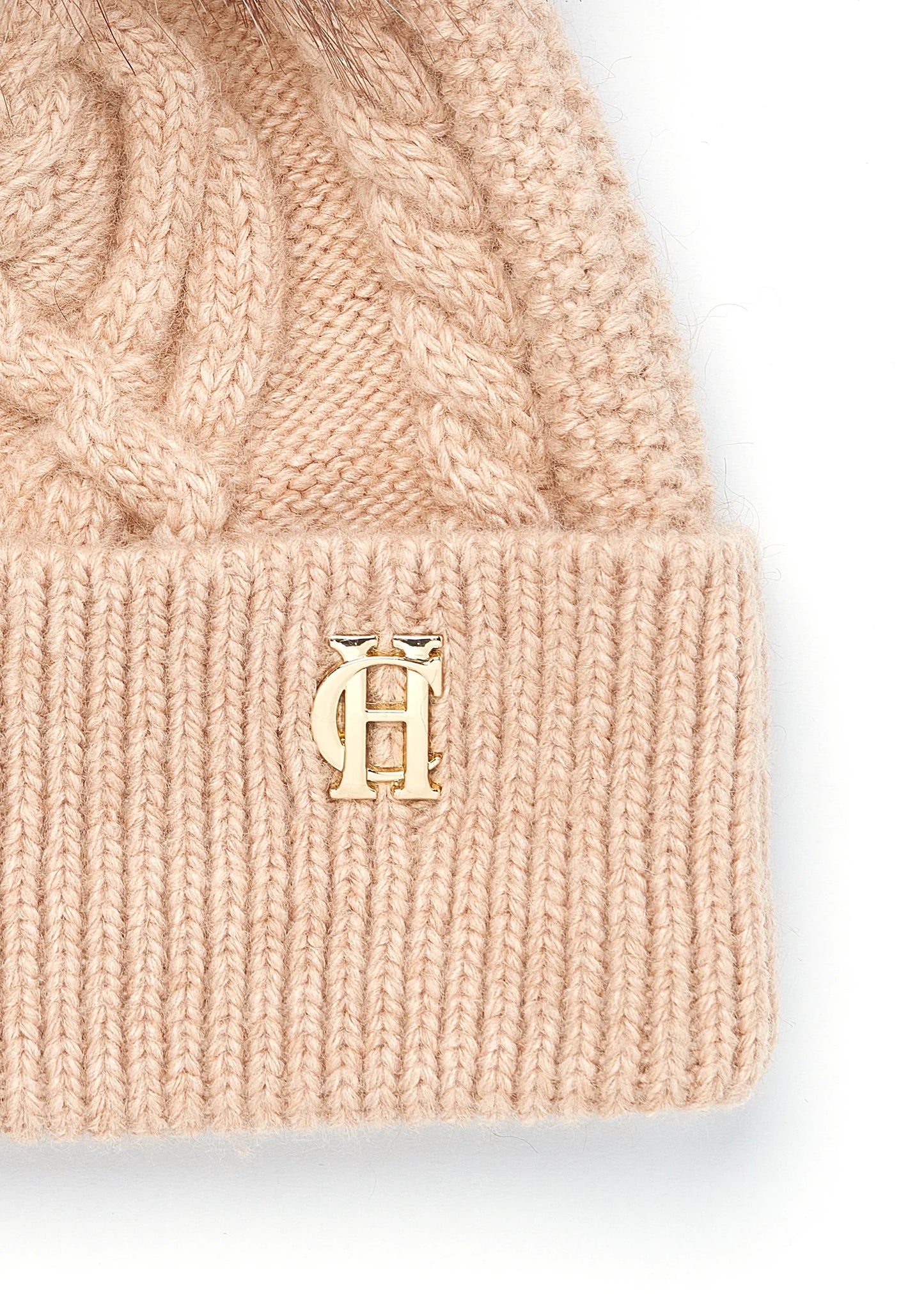 Holland Cooper Cortina Bobble Hat Camel Champagne