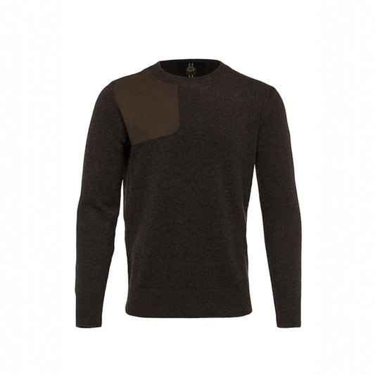 Holland Cooper Men's Country Crew Neck Knit Chocolate