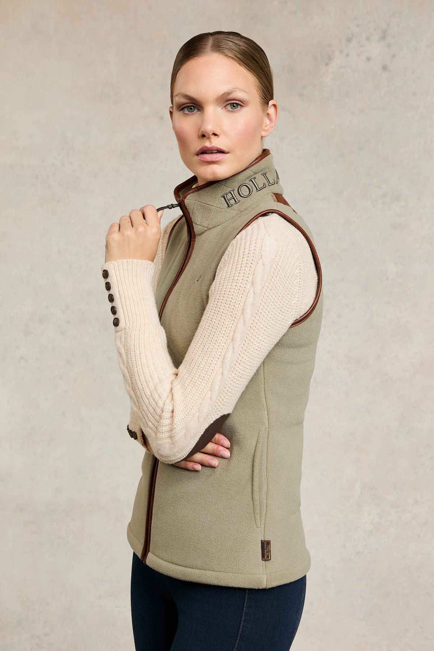 Holland Cooper Country Fleece Gilet Sage