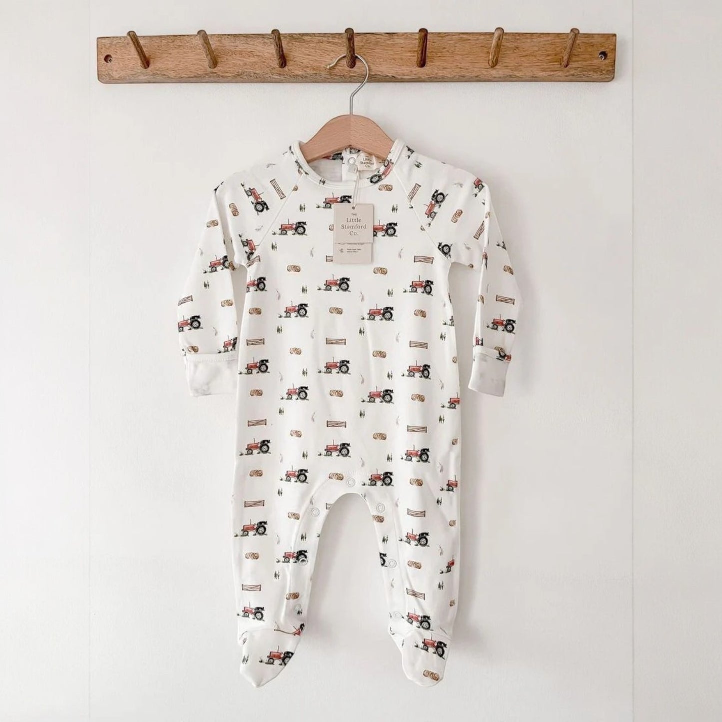 The Little Stamford Co. Tractor Baby Sleepsuit