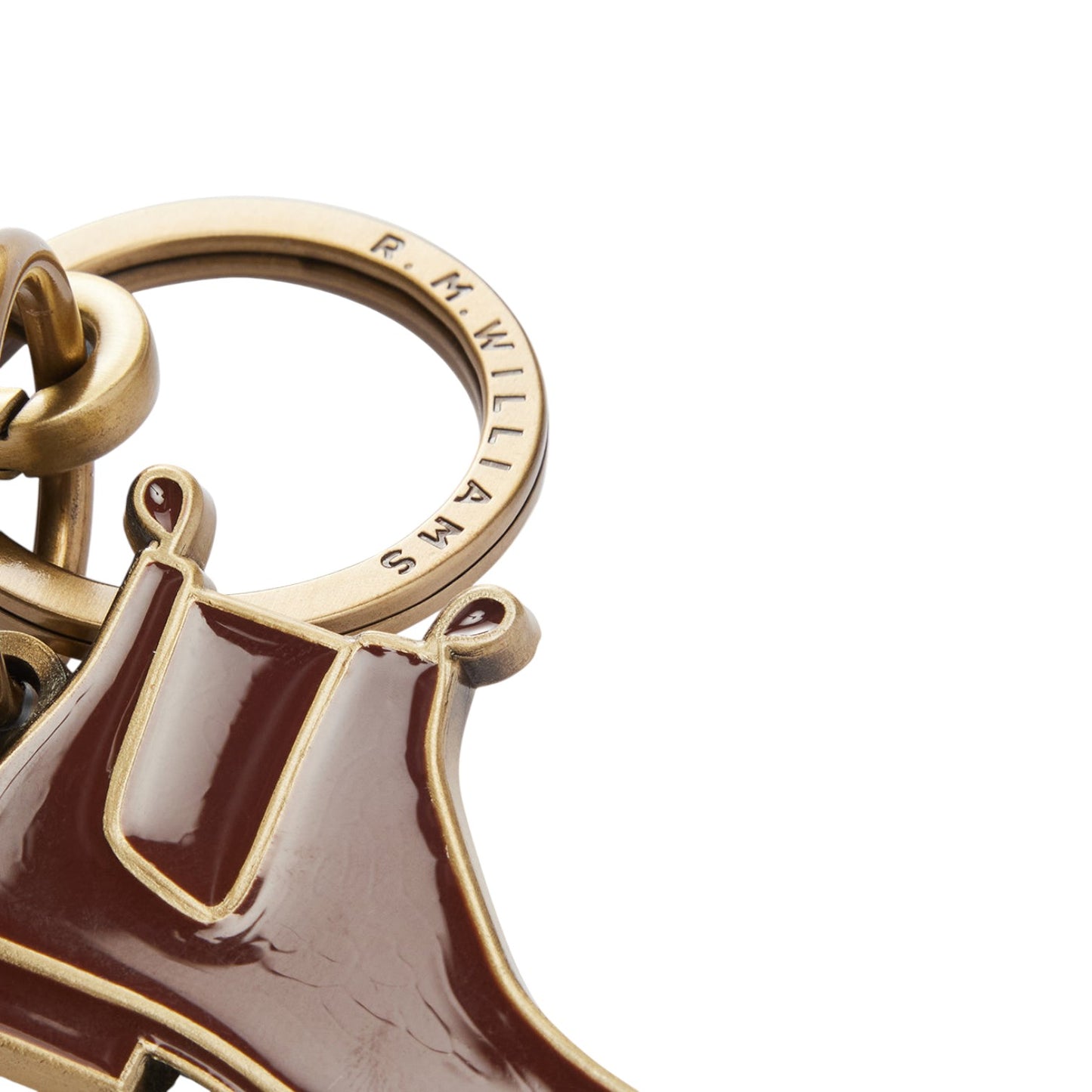 R.M.Williams Boot Enamel Keyring Chestnut