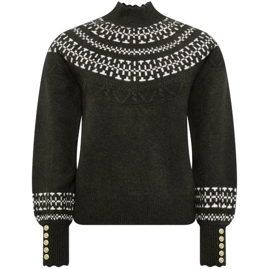 Holland Cooper Elodie Roll Neck Knit Forest Green
