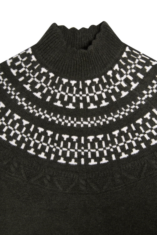 Holland Cooper Elodie Roll Neck Knit Forest Green