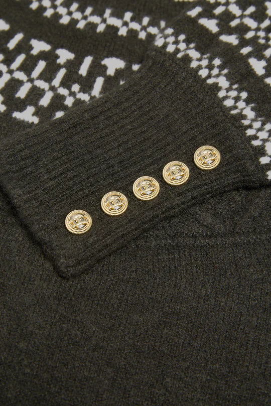 Holland Cooper Elodie Roll Neck Knit Forest Green