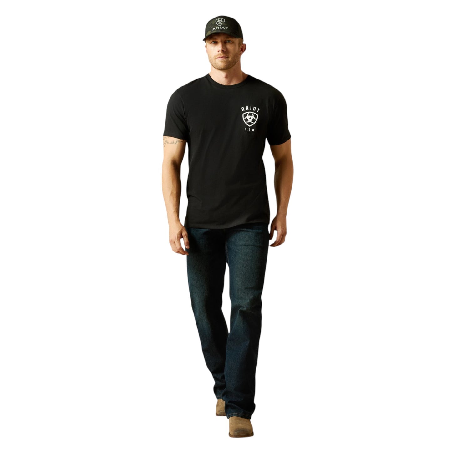 Ariat Faded Bull T-Shirt Black