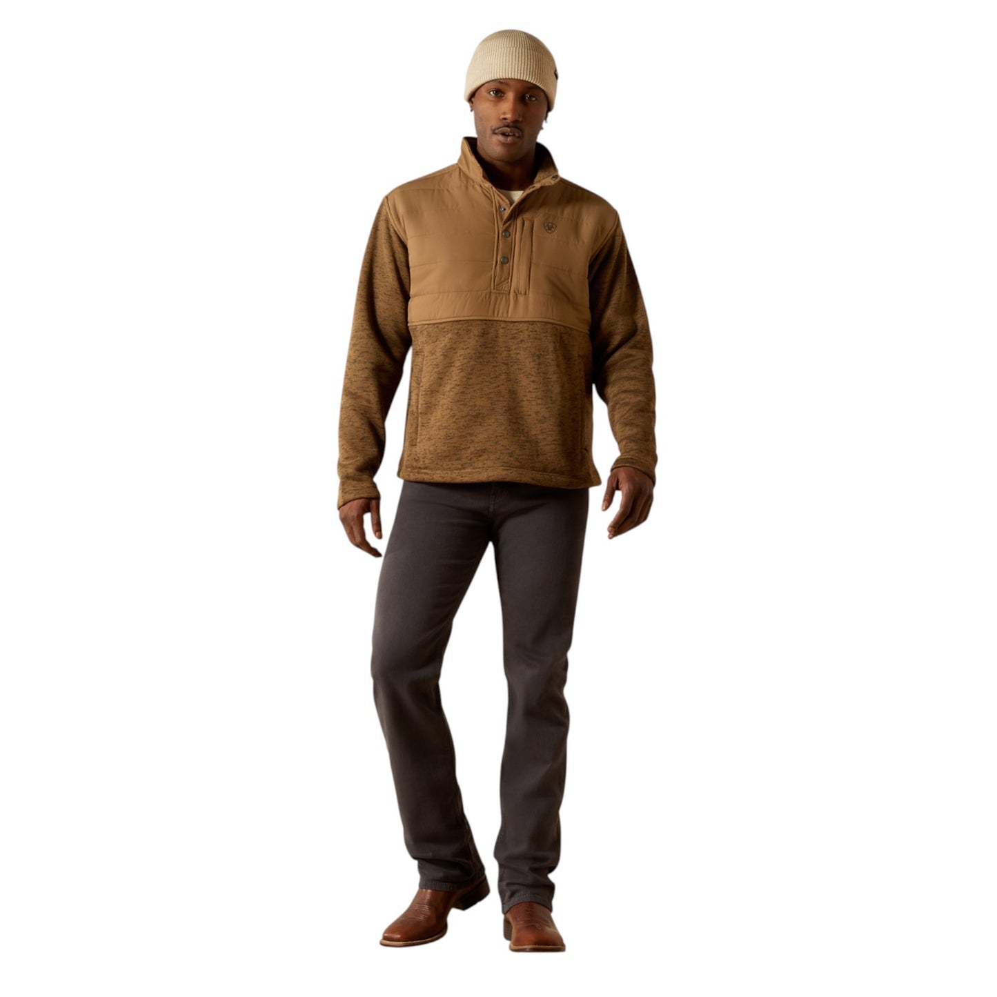 Ariat Caldwell Reinforced Snap Sweater Khaki