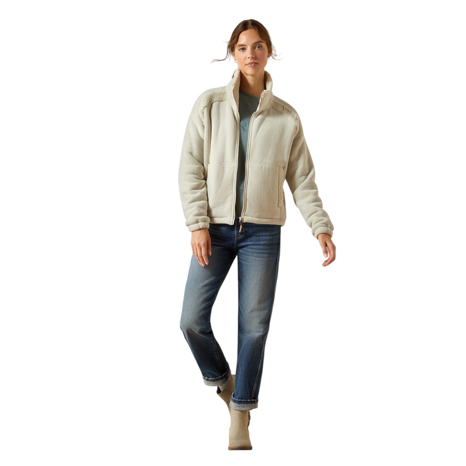Ariat Lafayette Full Zip Sweatshirt Pelican