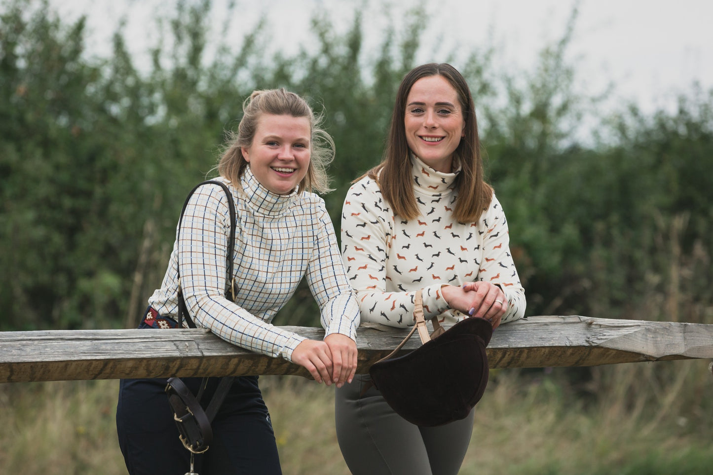 Ginger & Jardine Cosy Roll Neck Blue and Brown