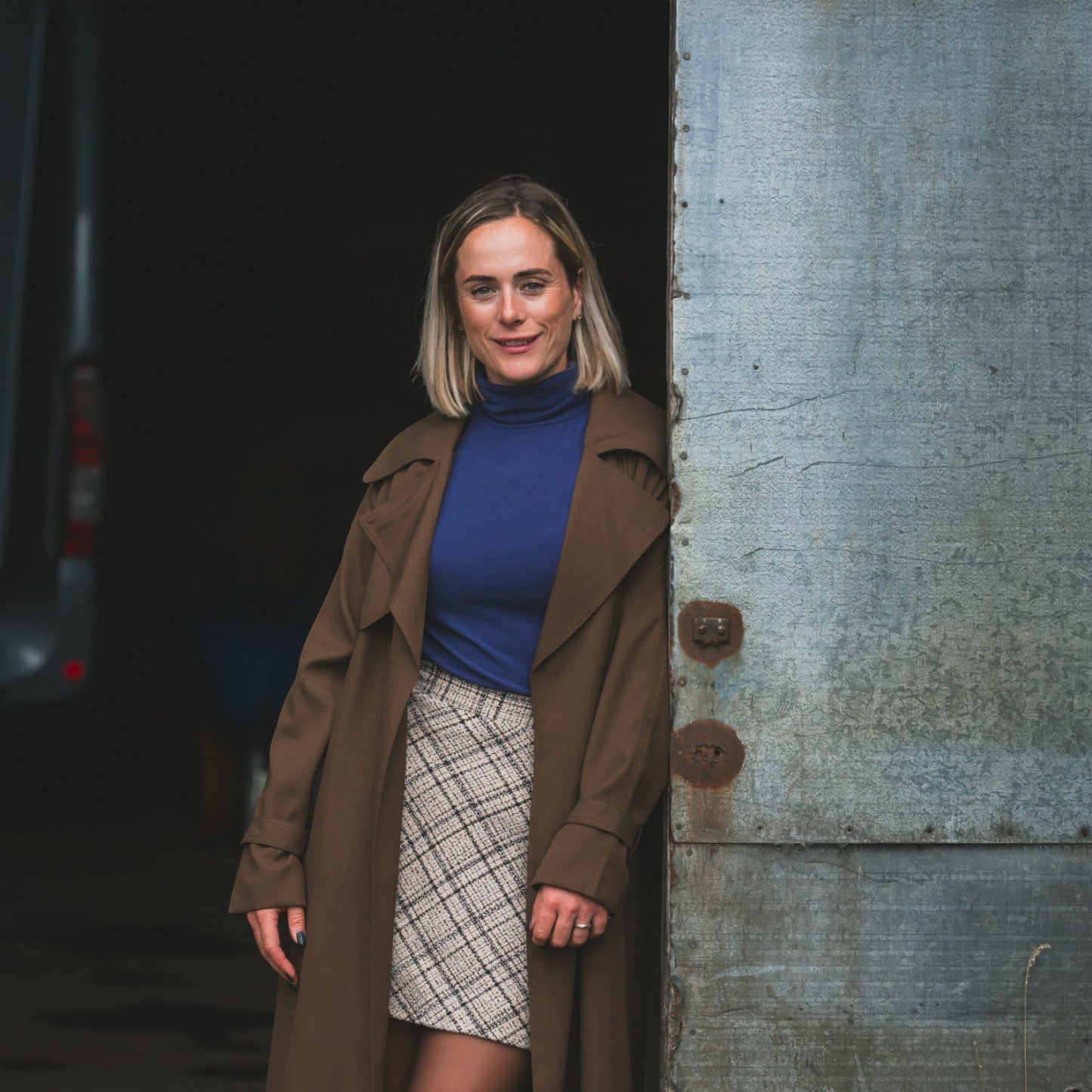 Ginger & Jardine Luxe Roll Neck Navy