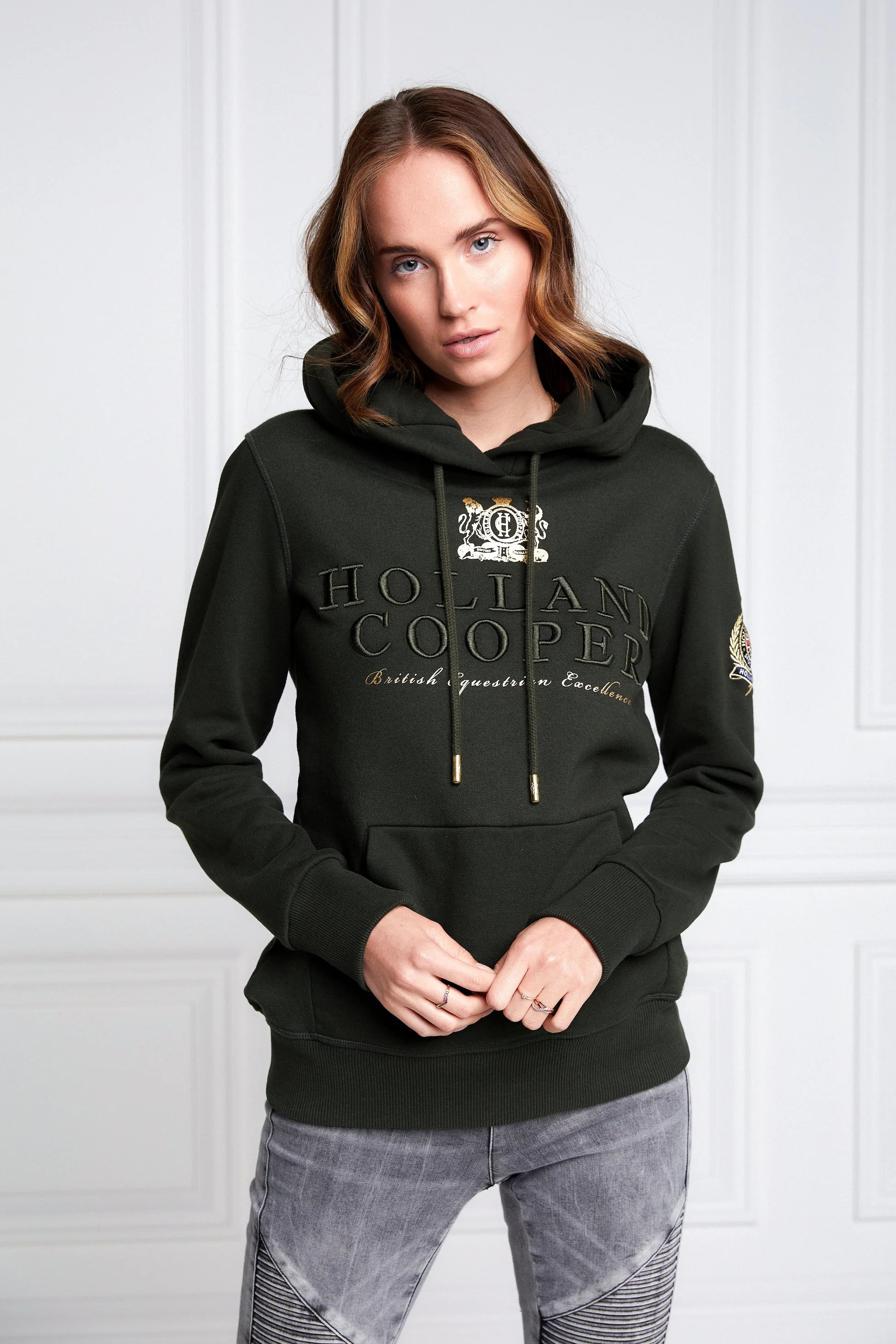 Holland Cooper HC Heritage Hoodie Racing Green