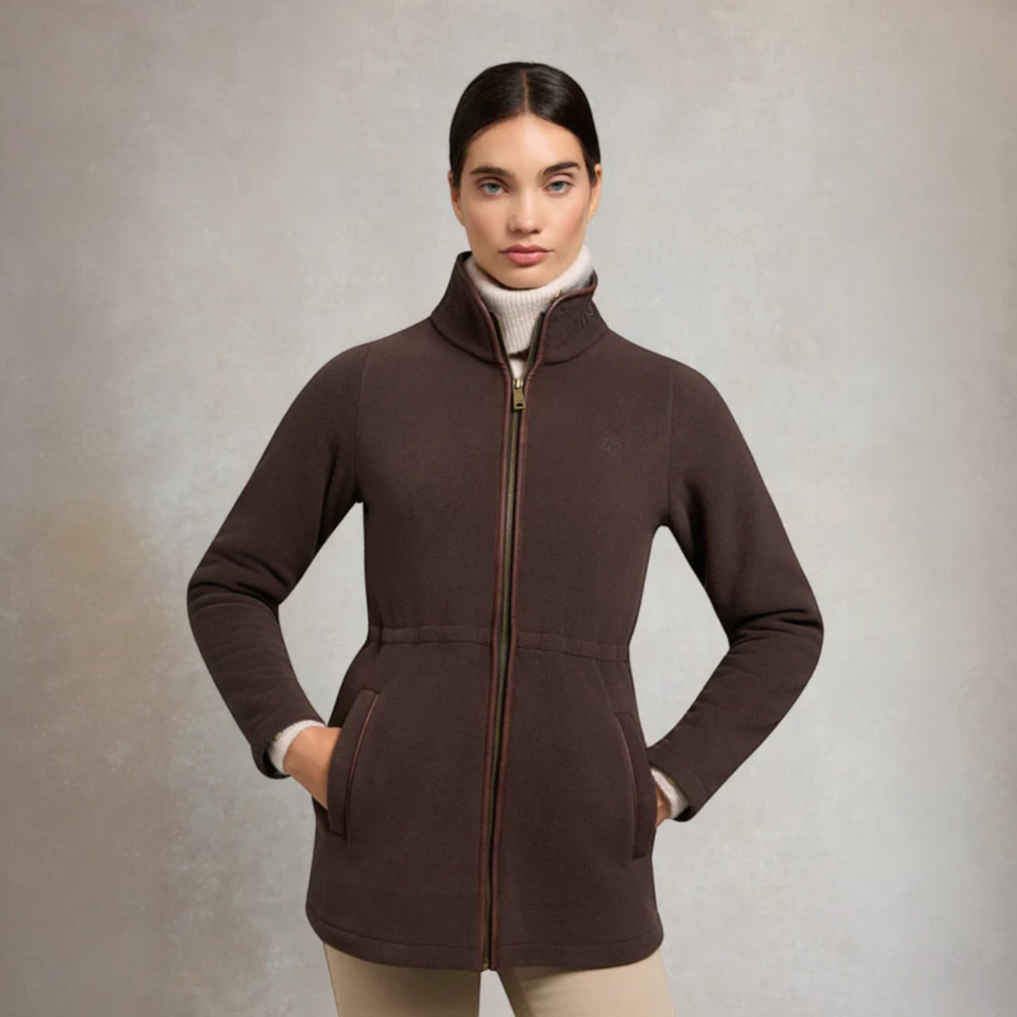Holland Cooper Country Longline Fleece Chocolate