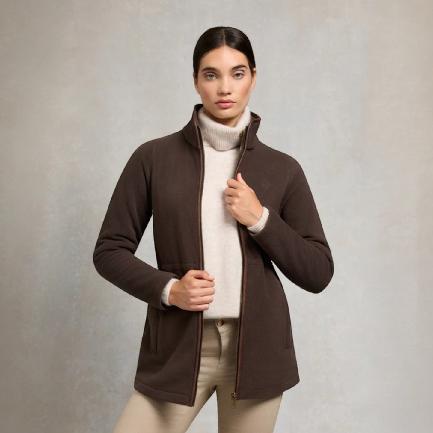 Holland Cooper Country Longline Fleece Chocolate