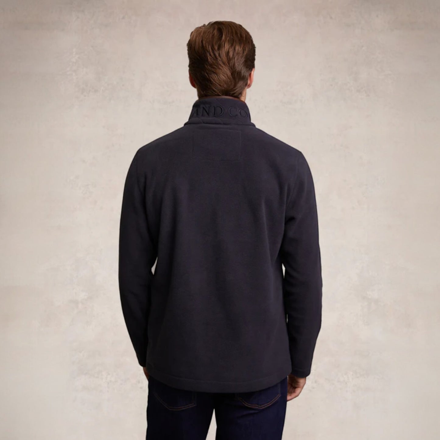 Holland Cooper Men's Country Fleece Quarter Zip Ink Navy